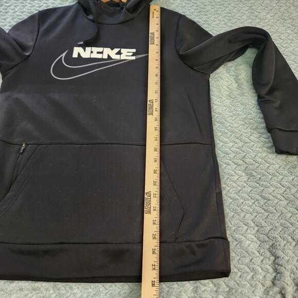 Nike Therma-FIT Hoodie Men’s Black Training Pullover Sweatshirt Zip Pocket Small - Picture 7 of 9
